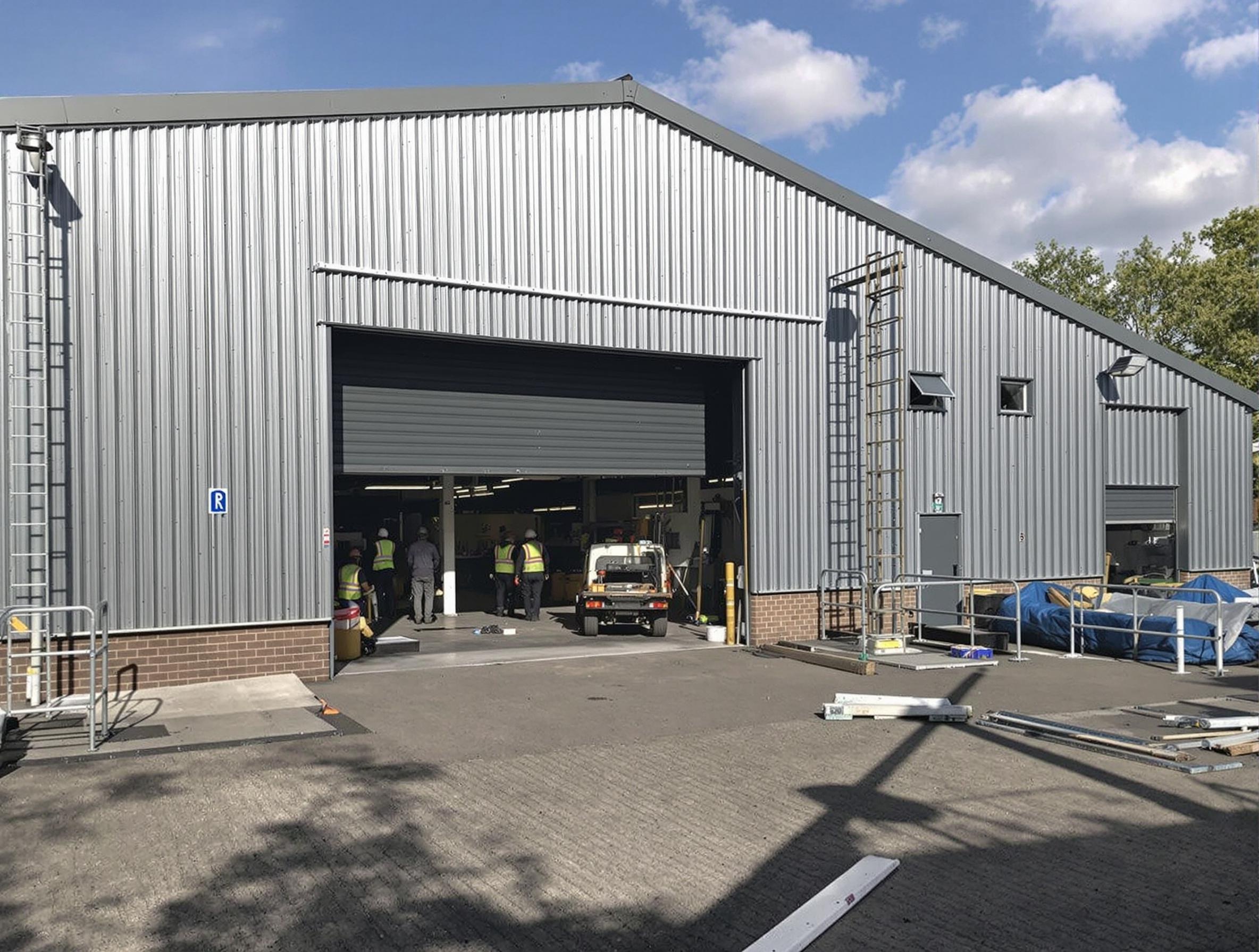 Commercial building metal cladding