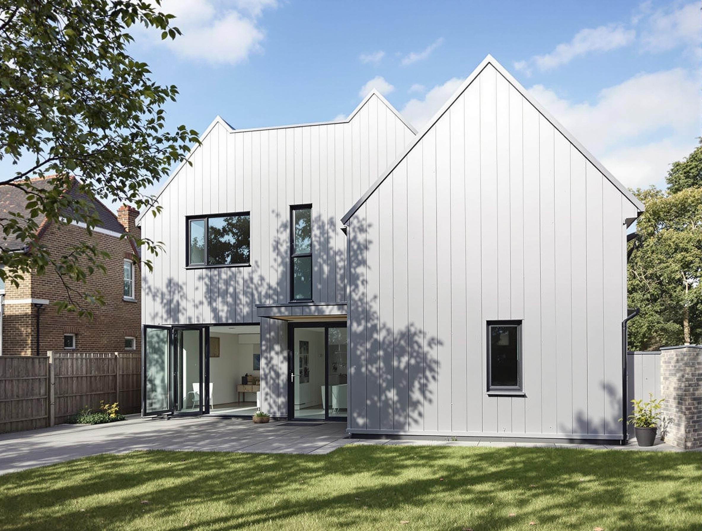 house in bromley south london with grey zinc cladding