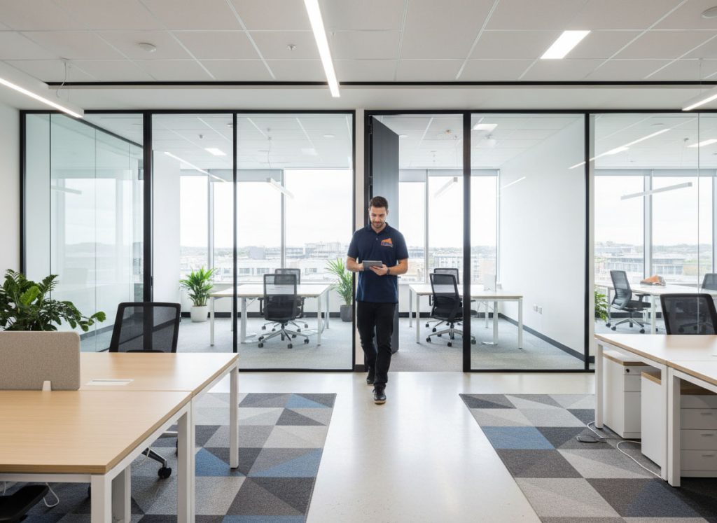 glass partitioning